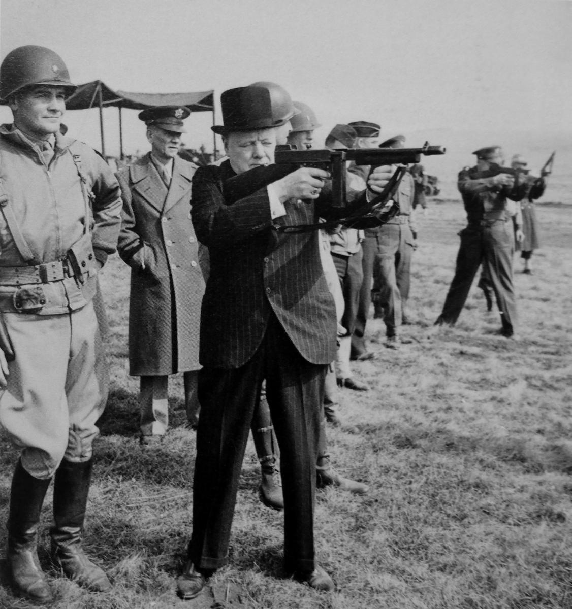 What is Model Thompson with strange grip in hand Winston Churchill ? -  Thompson Submachine Gun Message Board - MachineGunBoards.com Forums